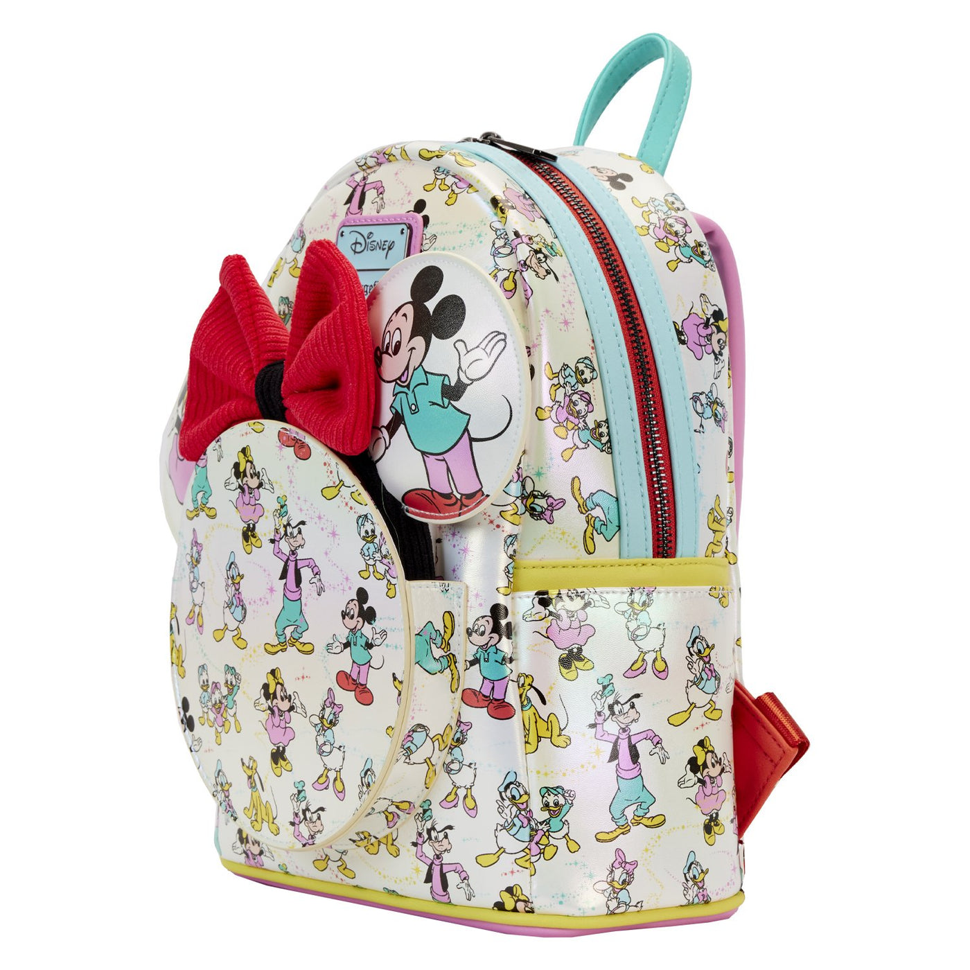 Loungefly Disney D100 Allover Print Ear Holder Mini Backpack - Side View