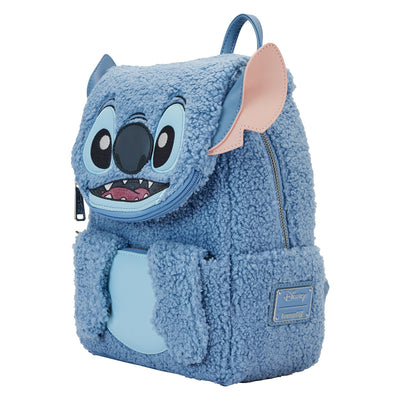 Loungefly Disney Stitch Plush Pocket Mini Backpack - Side View