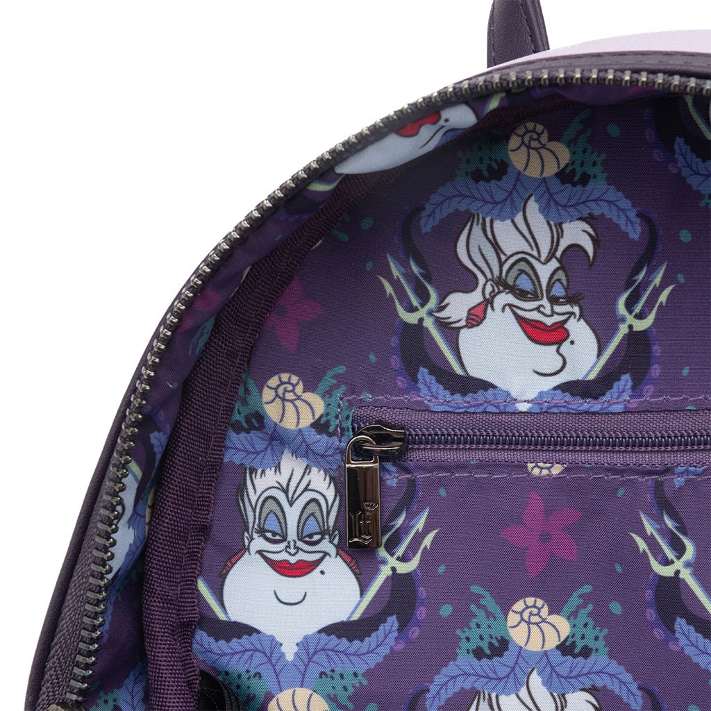 671803390935 - 707 Street Exclusive - Loungefly Disney Villains Scenes Ursula Mini Backpack - Interior Lining