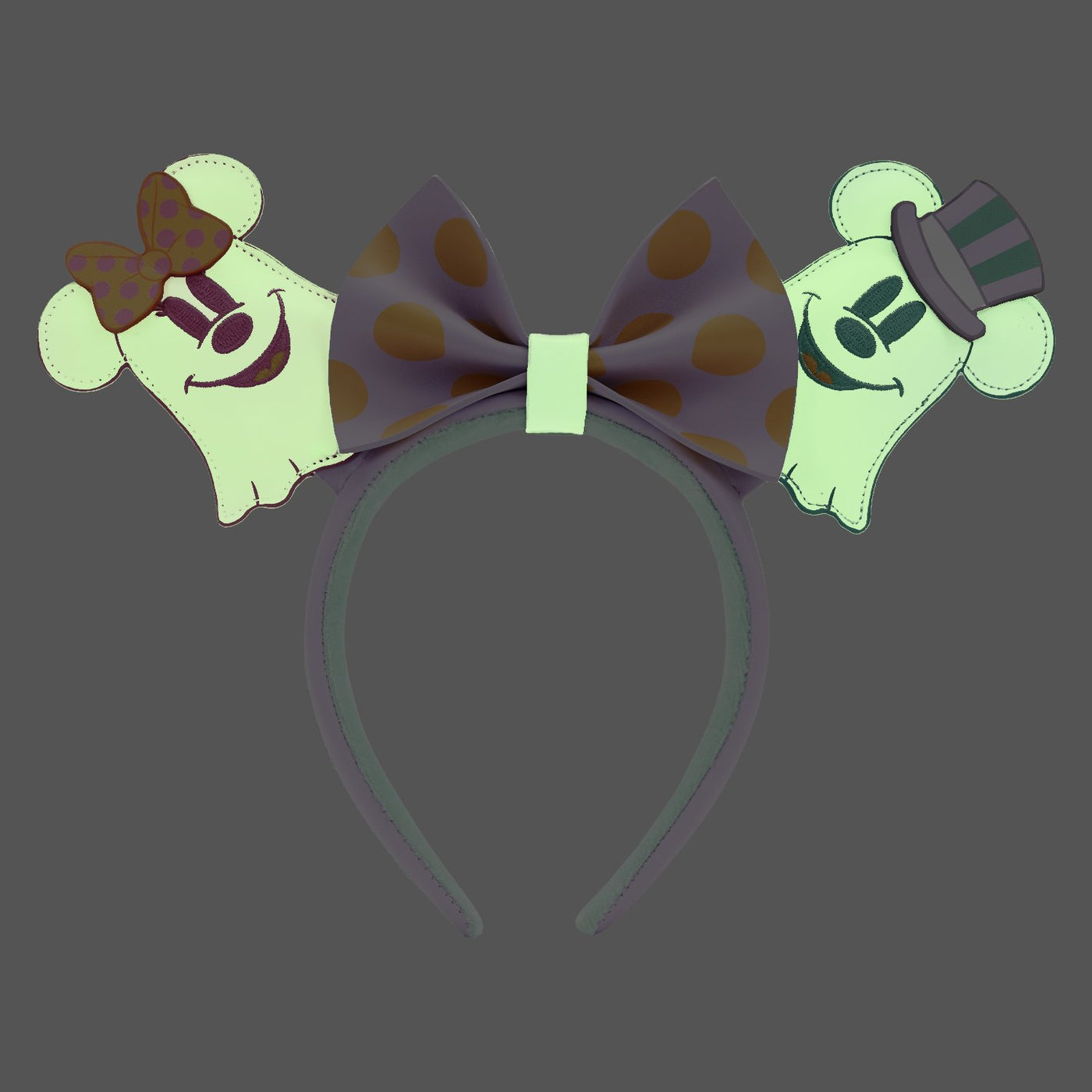 Loungefly Disney Pastel Ghost Minnie and Mickey Ears Headband - Glow in the Dark