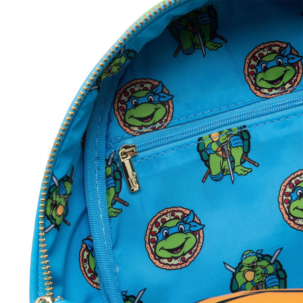 671803390904 - 707 Street Exclusive - Loungefly Nickelodeon TMNT Leonardo Cosplay Mini Backpack - Interior Lining