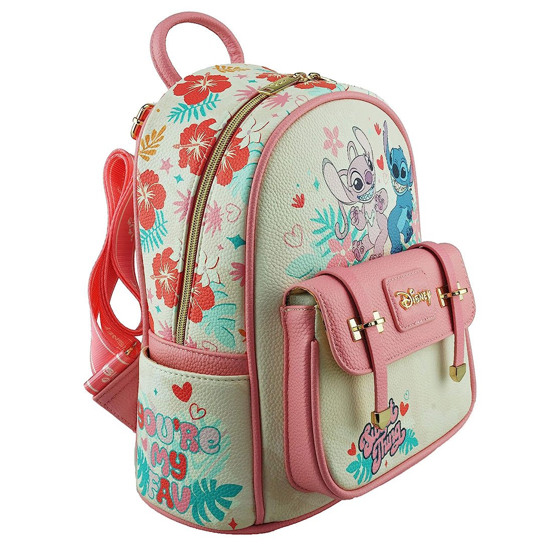 Disney Stitch and Angel Mini Backpack and newest wallet