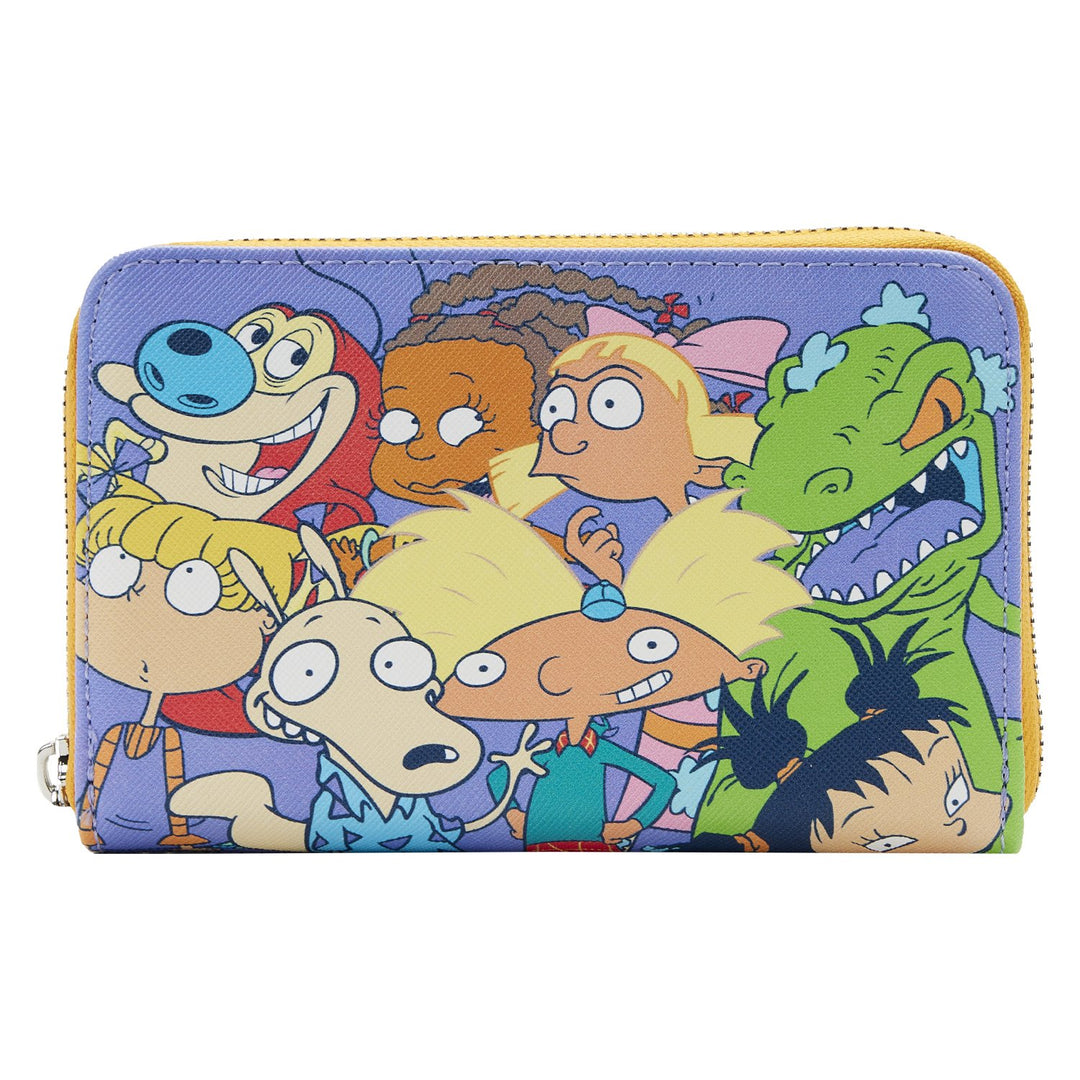 Loungefly Nickelodeon Nick 90s Allover Print Zip-Around Wallet - Front