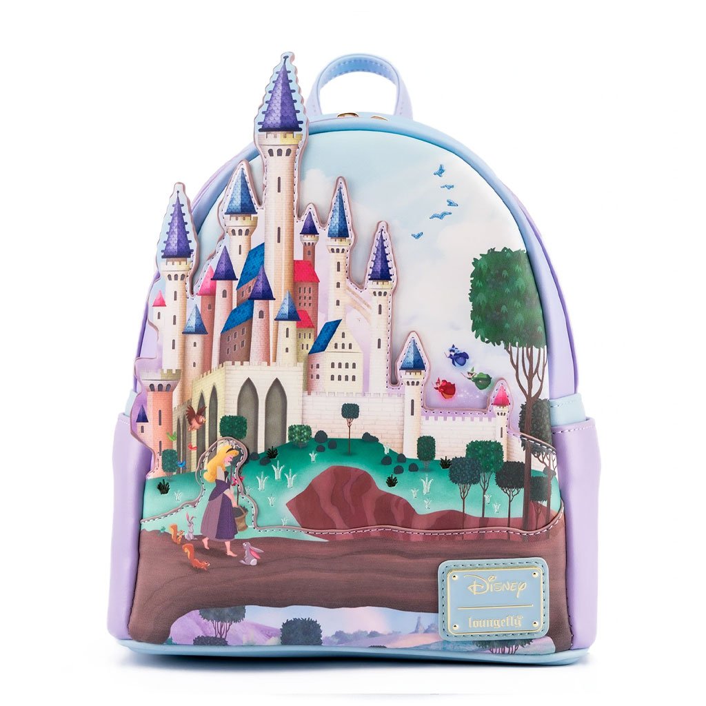 Loungefly Disney Princess Sleeping Beauty Castle Series Mini Backpack Front View
