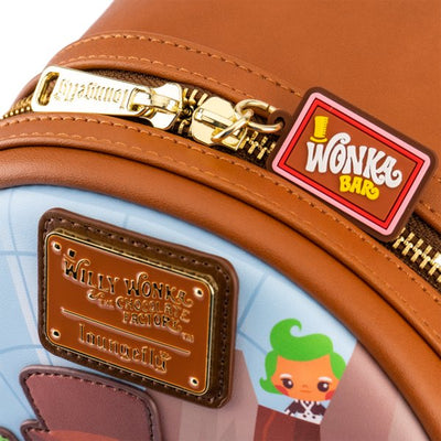 Loungefly Willy Wonka and the Chocolate Factory 50th Anniversary Mini Backpack - Close Up