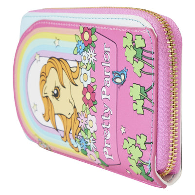 671803456143 - Loungefly Hasbro My Little Pony 40th Anniversary Pretty Parlor Zip-Around Wallet - Side View