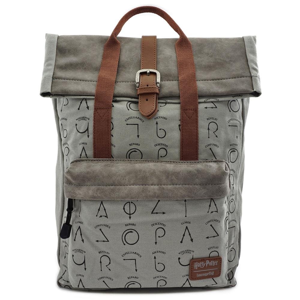 Loungefly x Harry Potter Spells Fold-Over Backpack - FRONT
