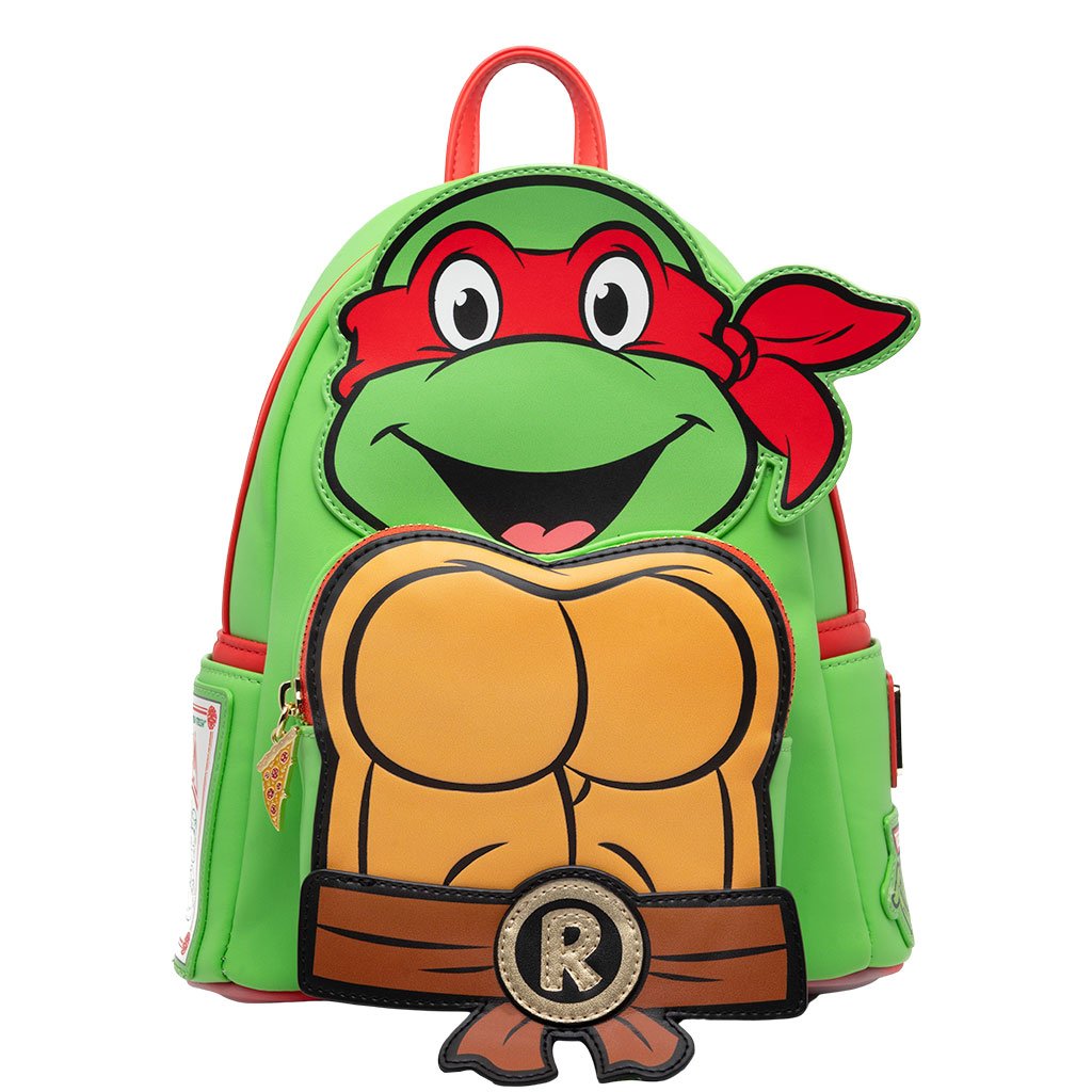 671803393059 - 707 Street Exclusive - Loungefly Nickelodeon TMNT Raphael Cosplay Mini Backpack - Front