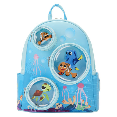 671803451407 - Loungefly Disney Finding Nemo 20th Anniversary Bubble Pockets Mini Backpack - Front