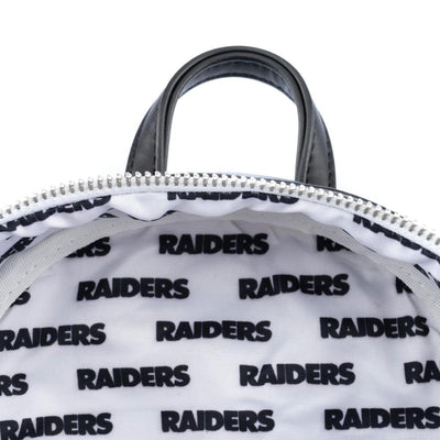 Loungefly NFL Las Vegas Raiders Logo Allover Print Mini Backpack