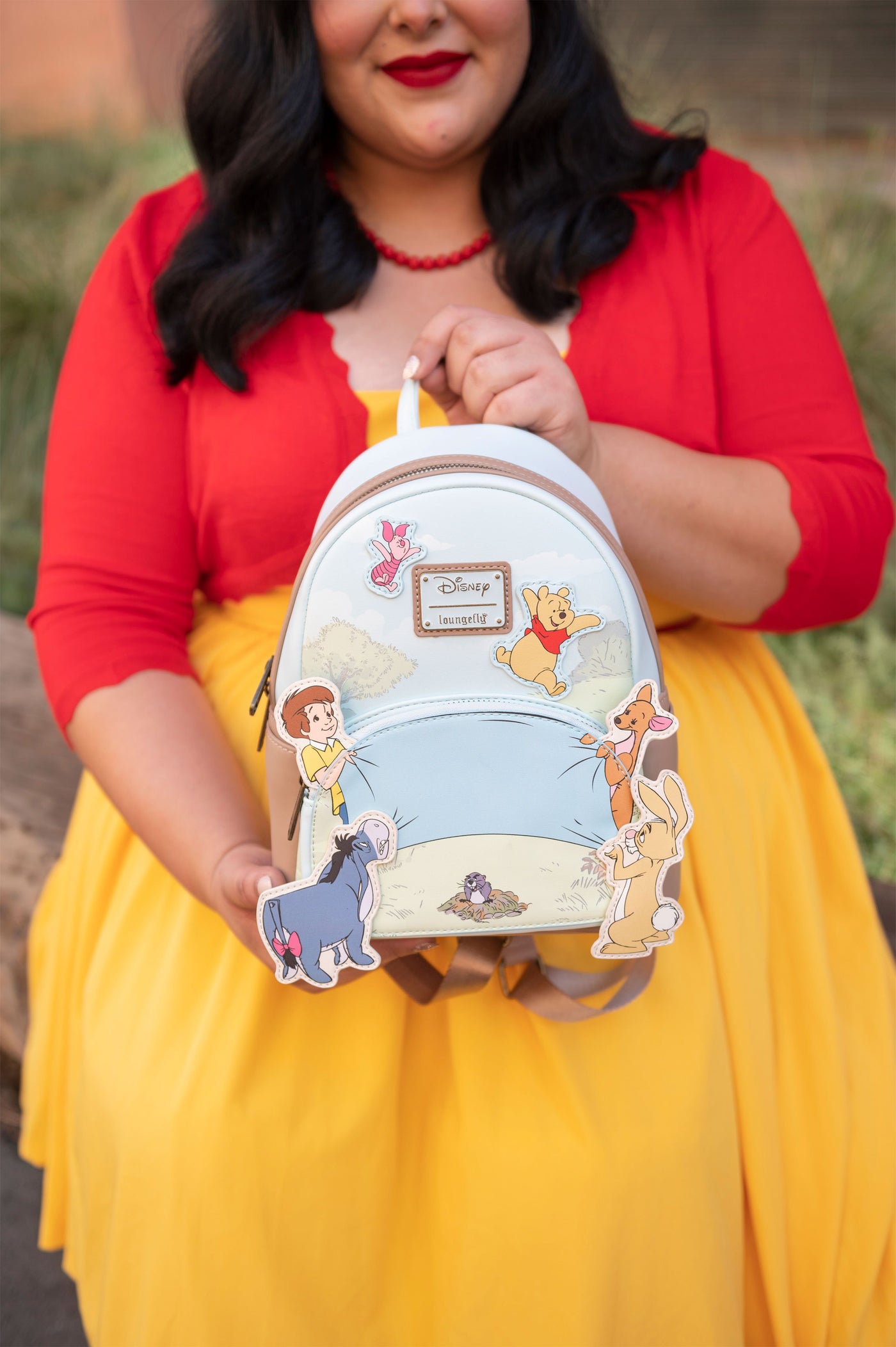 Loungefly Disney Winnie the Pooh 95th Anniversary Celebration Toss Mini Backpack Lifestyle