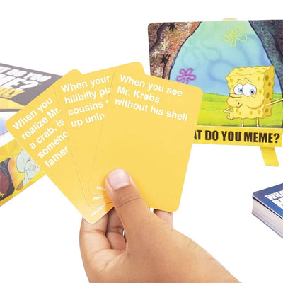 810816031200 - WHAT DO YOU MEME?® Nickelodeon SpongeBob SquarePants Family Edition Family Card Game - Game Scenario A
