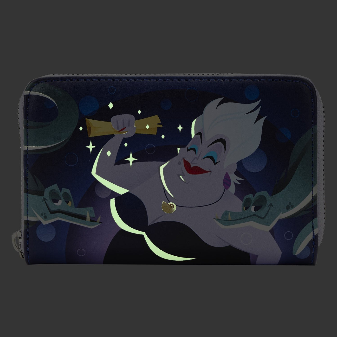 Loungefly Disney The Little Mermaid Ursula Lair Zip-Around Wallet - Glow in the Dark