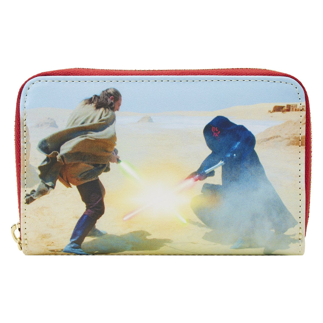 671803450936 - Loungefly Star Wars Scenes Series Phantom Menace Zip-Around Wallet - Front
