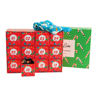 12 Days Of Christmas Socks Holiday Gift Box Set - 12-Pack