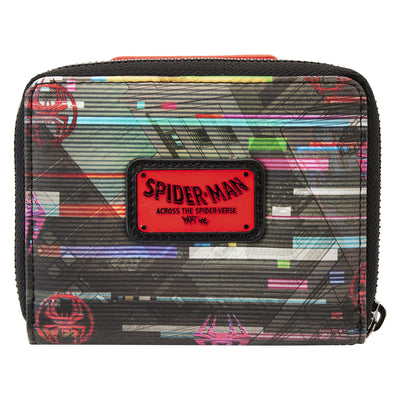 671803441859 - Loungefly Marvel Across the Spiderverse Lenticular Zip-Around Wallet - Back