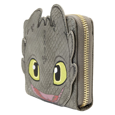 671803392694 - Loungefly Dreamworks How to Train Your Dragon Toothless Cosplay Zip-Around Wallet - Side View
