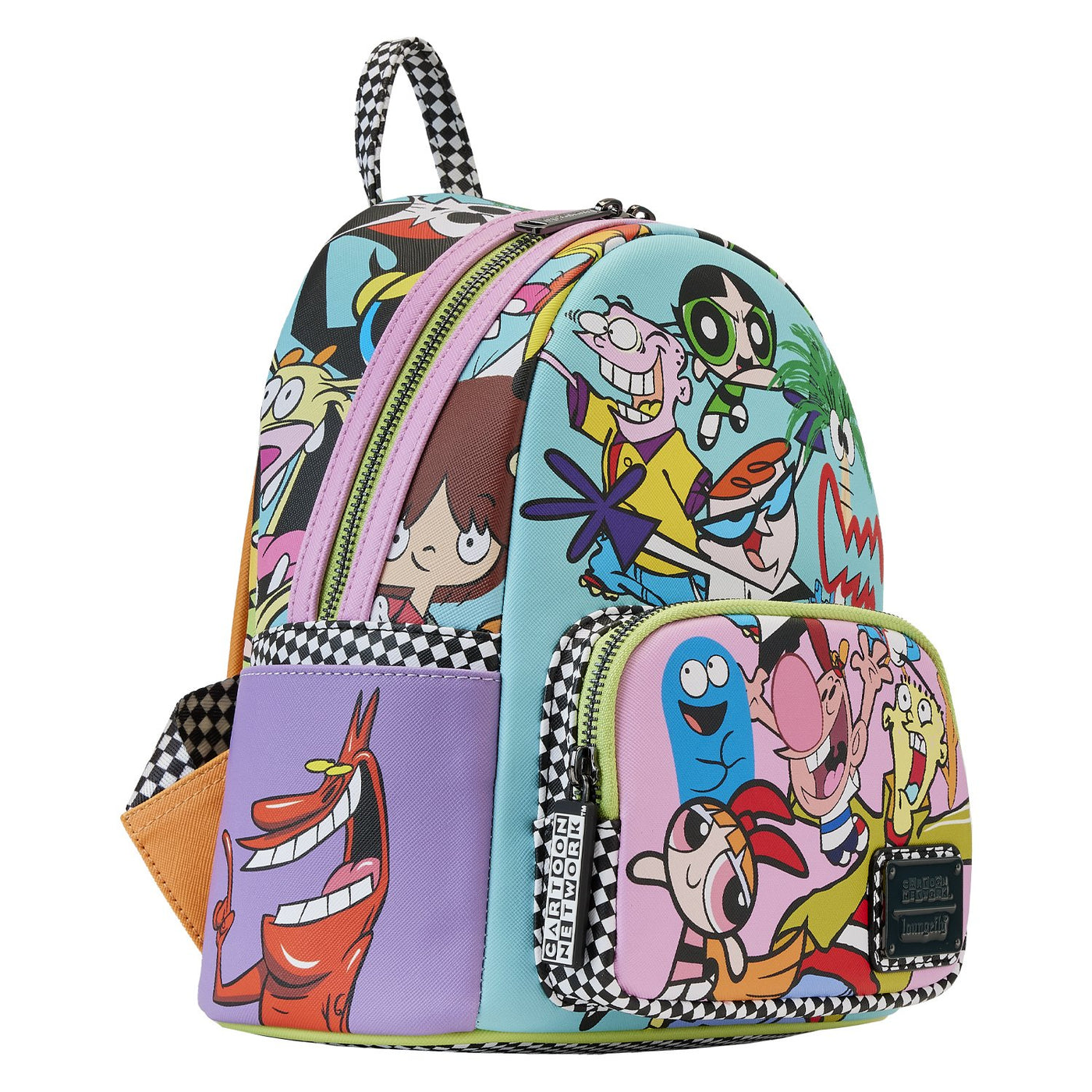 671803465060 - Loungefly Cartoon Network Retro Collage Mini Backpack - Side View