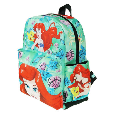 WondaPop Disney The Little Mermaid Ariel and Flounder Nylon Mini Backpack - Side angle 1