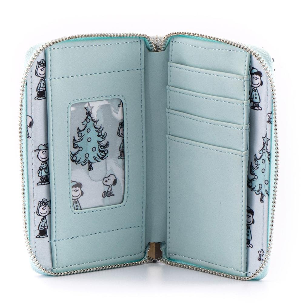 Loungefly Peanuts Happy Holidays Allover Print Zip-Around Wallet