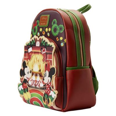 Loungefly Disney Mickey Minnie Hot Cocoa Fireplace Light Up Mini Backpack - Alternate Side View