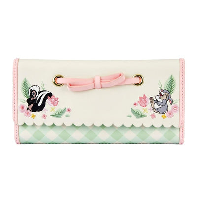 Loungefly Disney Bambi Spring Time Gingham Tri-fold Wallet Front View
