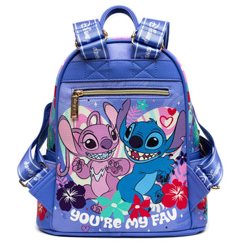 WondaPop Disney Lilo and Stitch Floral Angel and Stitch Mini Backpack