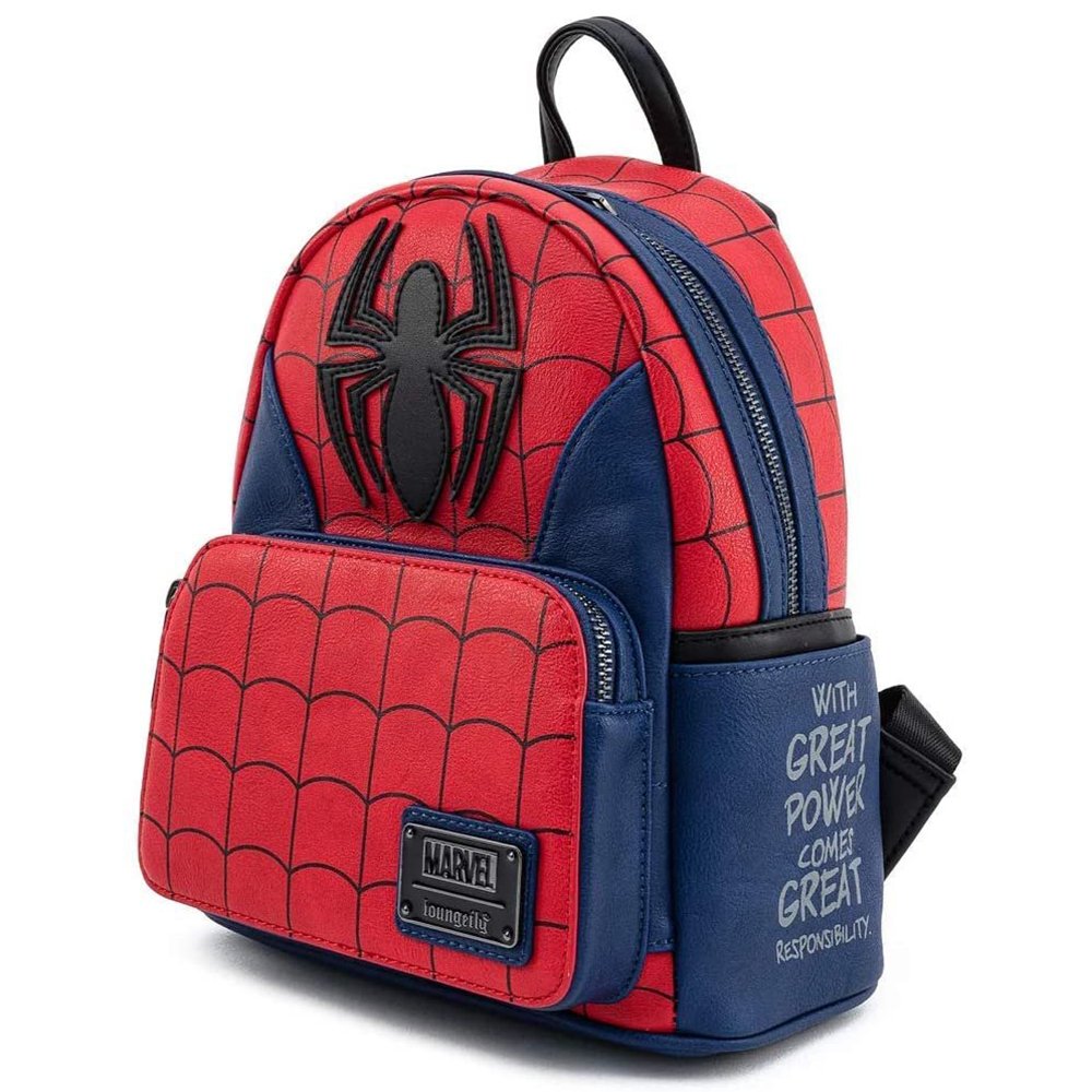 Loungefly Marvel Spider Man Classic Cosplay Mini Backpack - 671803311053 - Side View