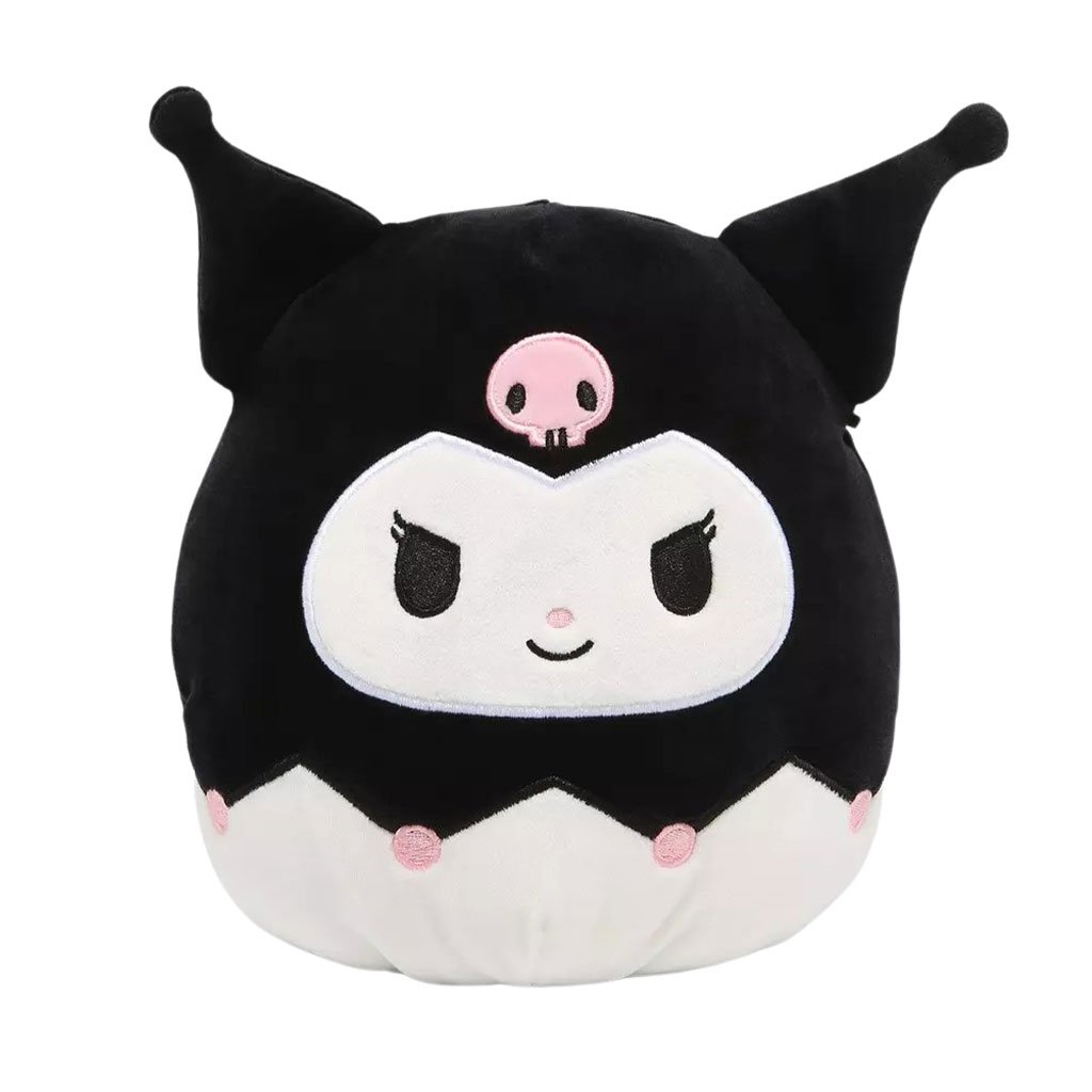 Squishmallows Sanrio 8" Kuromi Black Plush Toy - Front