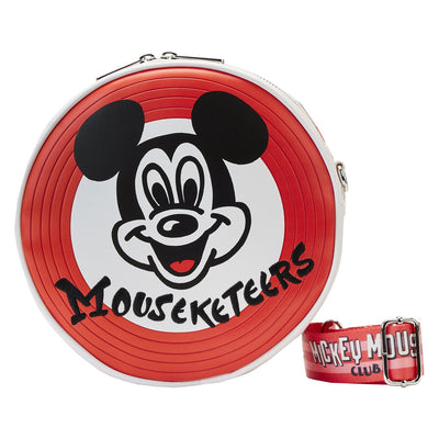 671803452053 - Loungefly Disney 100th Mickey Mouseketeers Ear Holder Crossbody - Front no Ears