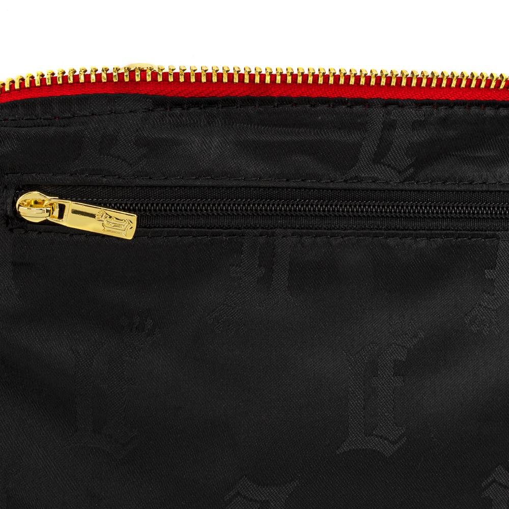 LOUNGEFLY RED PIN TRADER DOUBLE CROSSBODY BAG - INSIDE
