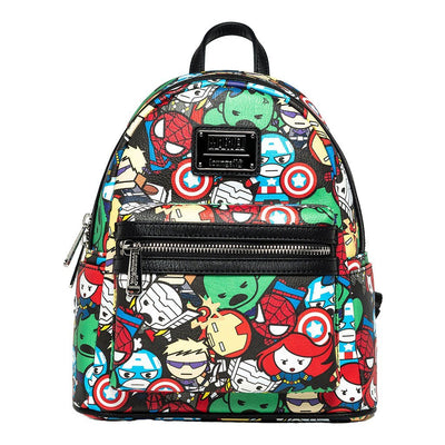 707 Street Exclusive - Loungefly Marvel Avengers Chibi Allover Print Mini Backpack - Front