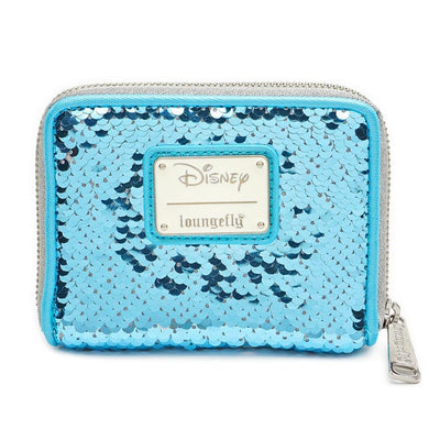 LOUNGEFLY X DISNEY FROZEN ELSA REVERSIBLE SEQUIN ZIP AROUND WALLET - BACK