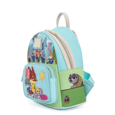 Loungefly Disney Zootopia Chibi Group Mini Backpack - Side