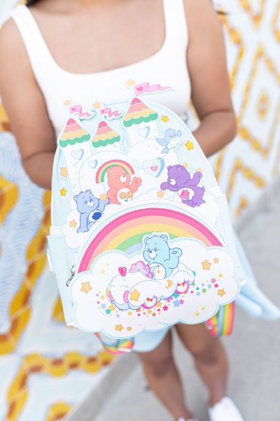 Loungefly Care Bears Care-A-Lot Castle Mini Backpack - IRL Front