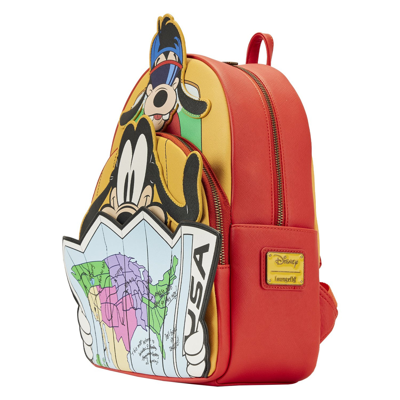 671803456297 - Loungefly Disney Goofy Movie Road Trip Mini Backpack - Side View