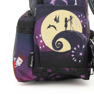WondaPop Disney Nightmare Before Christmas Halloween Town Gang 13" Nylon Mini Backpack - Side Pocket