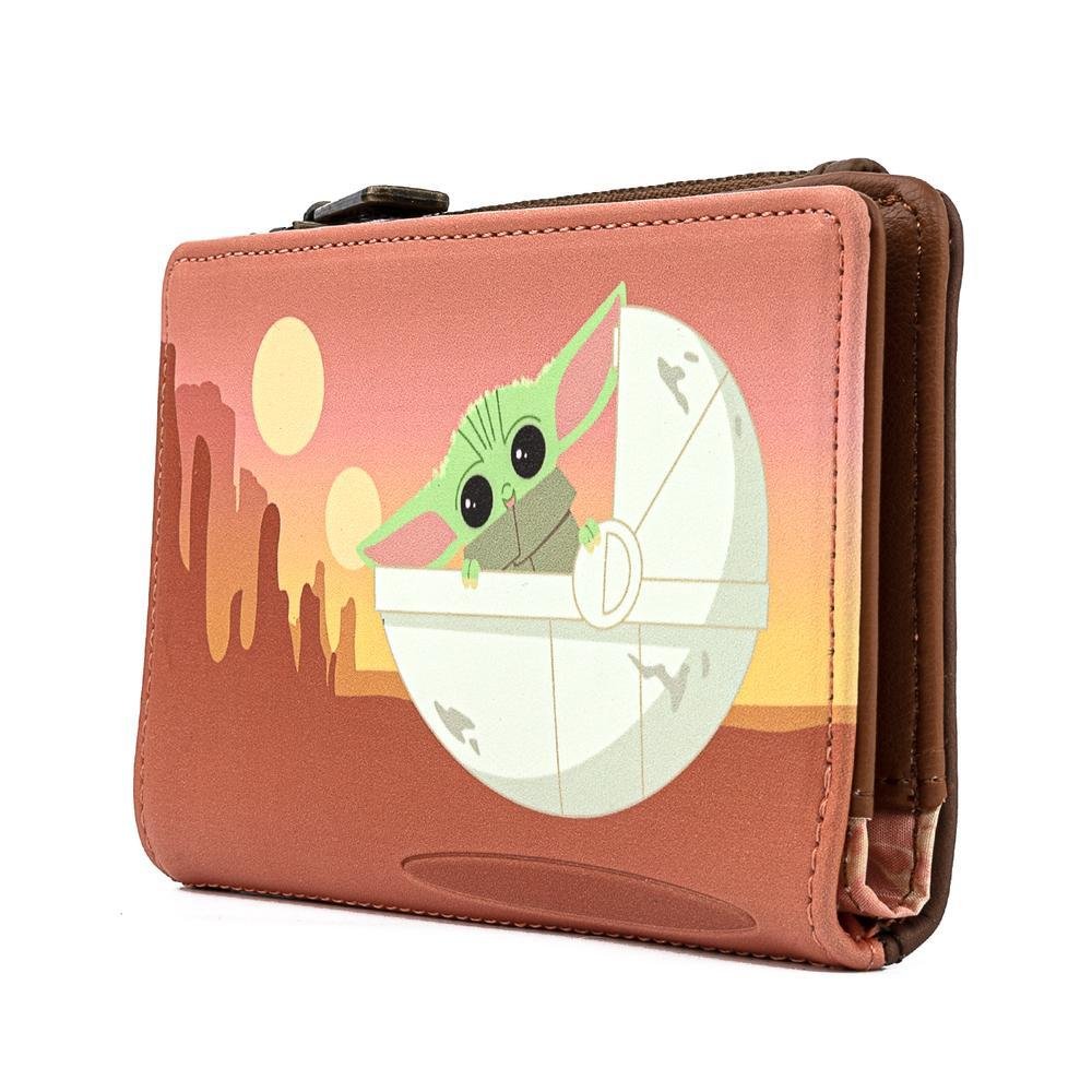 Loungefly Star Wars The Mandalorian The Child "Wait for Me" Bi-Fold Wallet