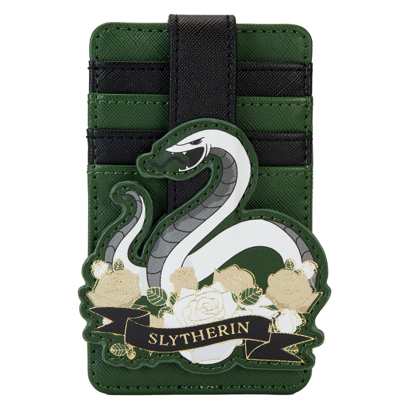 Loungefly Warner Brothers Harry Potter Slytherin House Tattoo Card Holder - Front