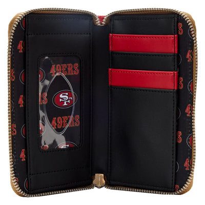 Loungefly NFL San Francisco 49ers Patches Zip-Around Wallet - Interior