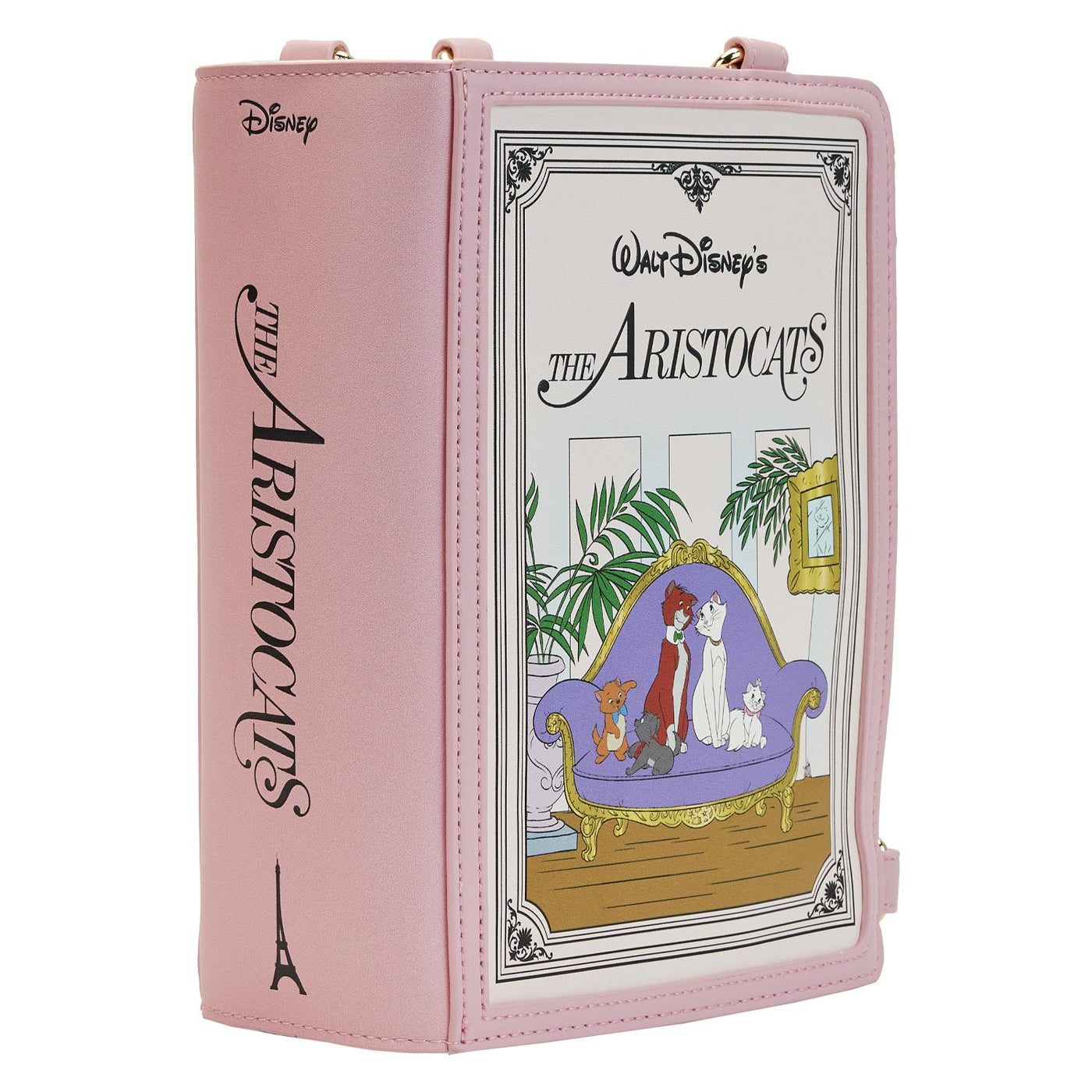 671803455214 - Loungefly Disney The Aristocats Classic Book Convertible Crossbody - Side View