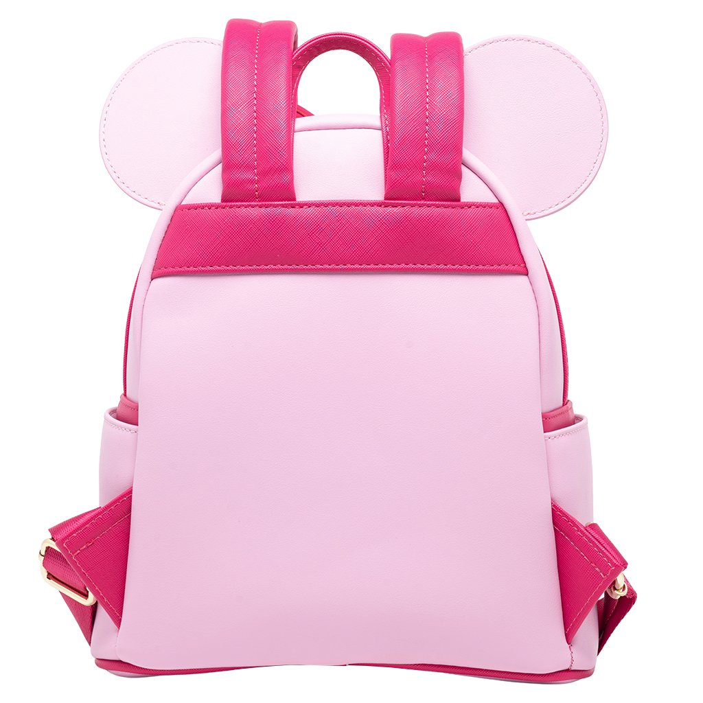 707 Street Exclusive - Loungefly Disney The Minnie Mouse Classic Series Mini Backpack - Strawberry Macaroon - Back - 671803450158