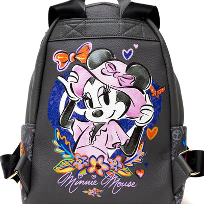 WondaPop Disney Minnie Mouse Floral Print Backpack - Back Close Up