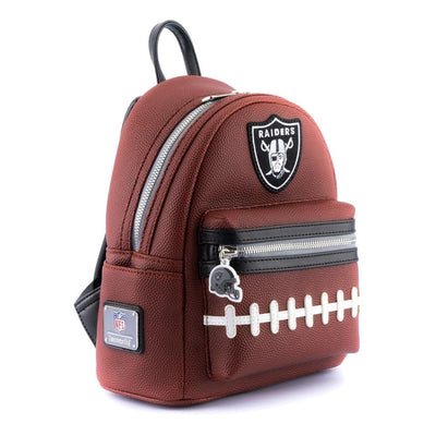 Loungefly NFL Las Vegas Raiders Pigskin Logo Mini Backpack - Side
