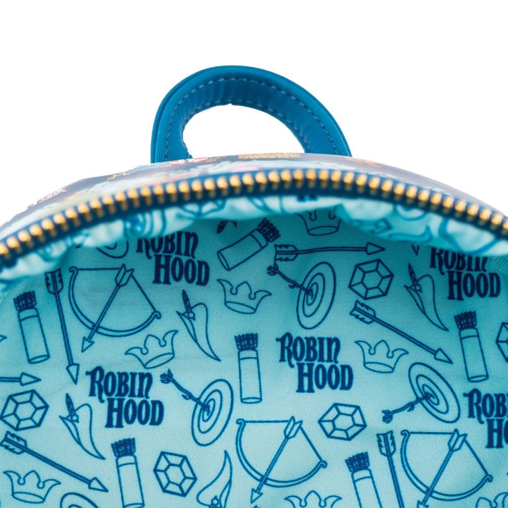 Loungefly Disney Robin Hood Sherwood Allover Print Mini Backpack - Lining