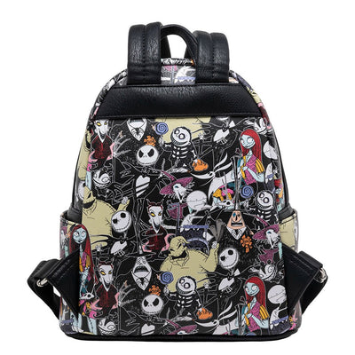 707 Street Exclusive - Loungefly Disney The Nightmare Before Christmas Allover Print Mini Backpack - Back