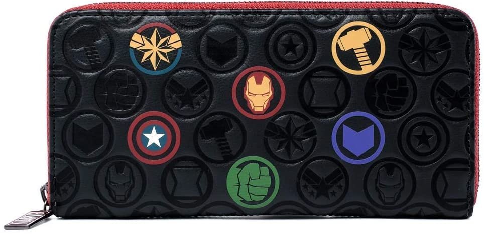 Marvel Avengers Debossed Icons Zip-Around Wallet