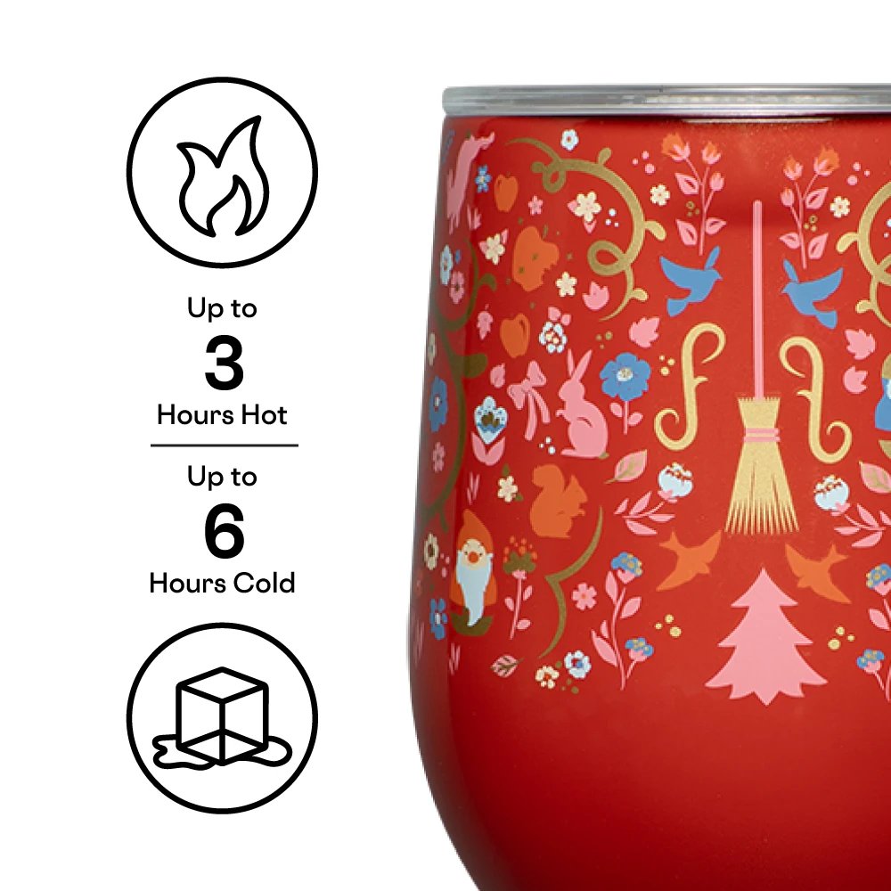 Corkcicle Disney Princess Snow White 12oz Stemless Cup - Close Up