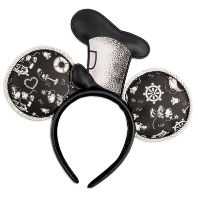 Loungefly Disney Steamboat Willie Mickey Ears Headband - Front