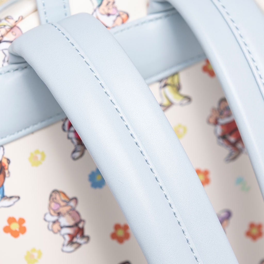 707 Street Exclusive - Loungefly Disney Snow White and the Seven Dwarfs Blue Mini Backpack - Back Close Up